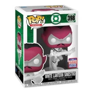 Funko Pop White Lantern Sinestro 398 SDCC 2021 Quantumania en su caja original, vista lateral